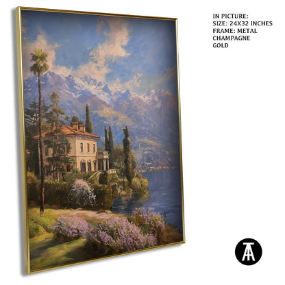 Artwork in Light Brown Frame