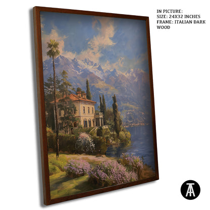 Artwork in Dark Wood Frame