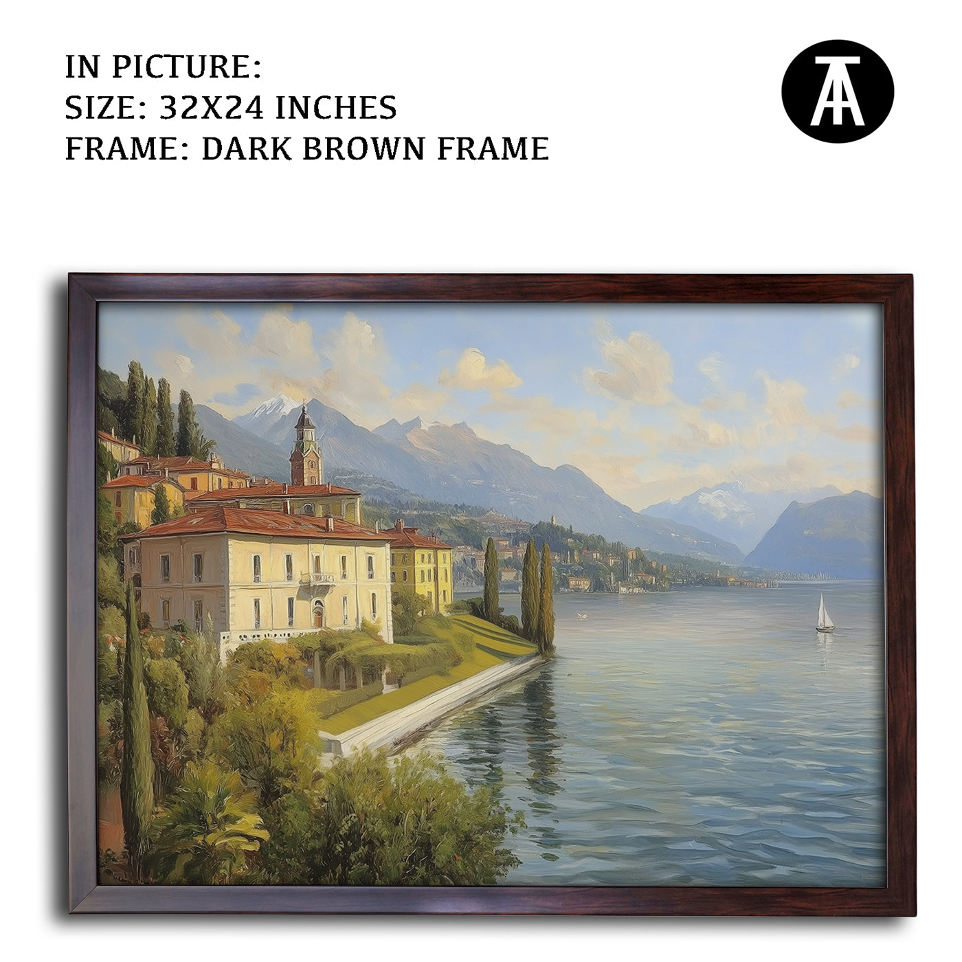 Artwork in Metal Champagne Gold Frame