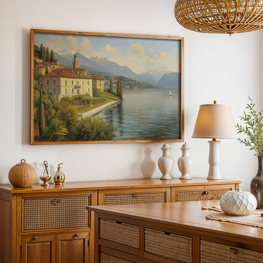Swiss Alps Painting in a Lifestyle Setting