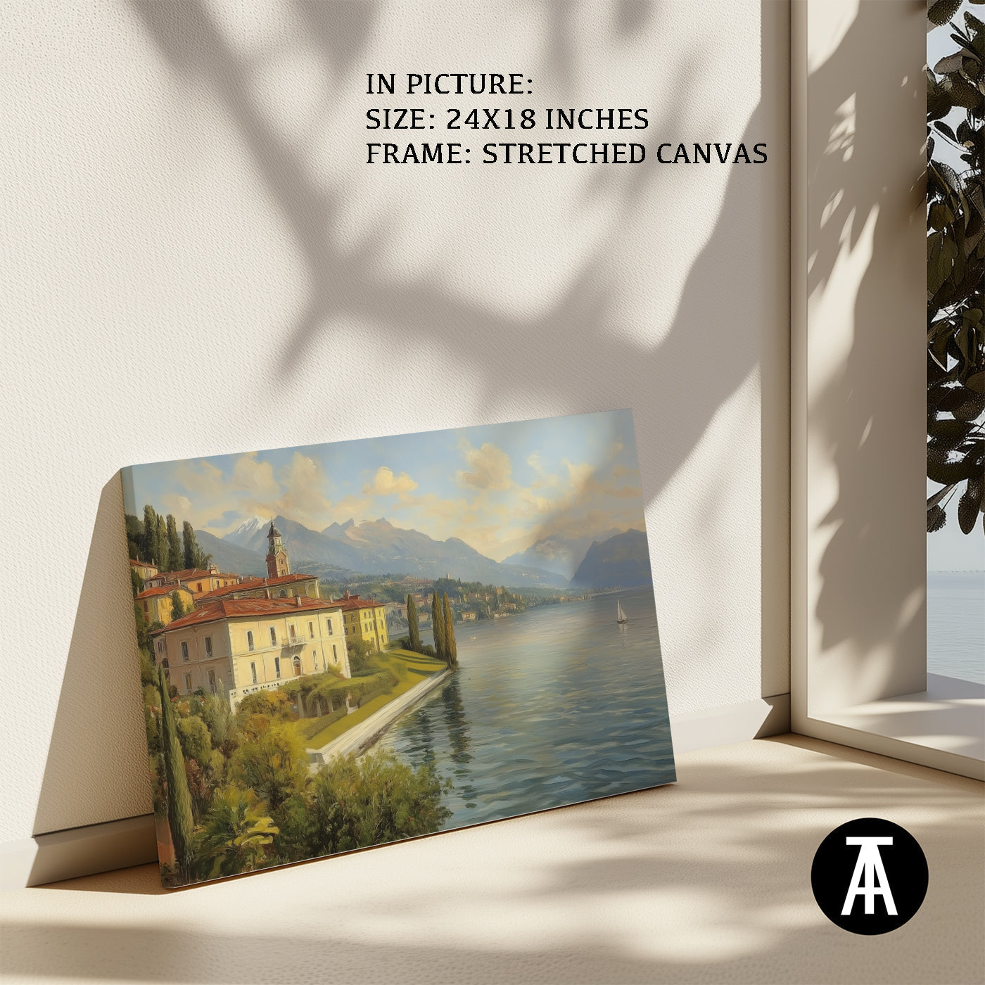 Artwork in Natural Wood Frame