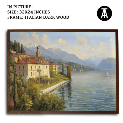 Artwork in Dark Wood Frame