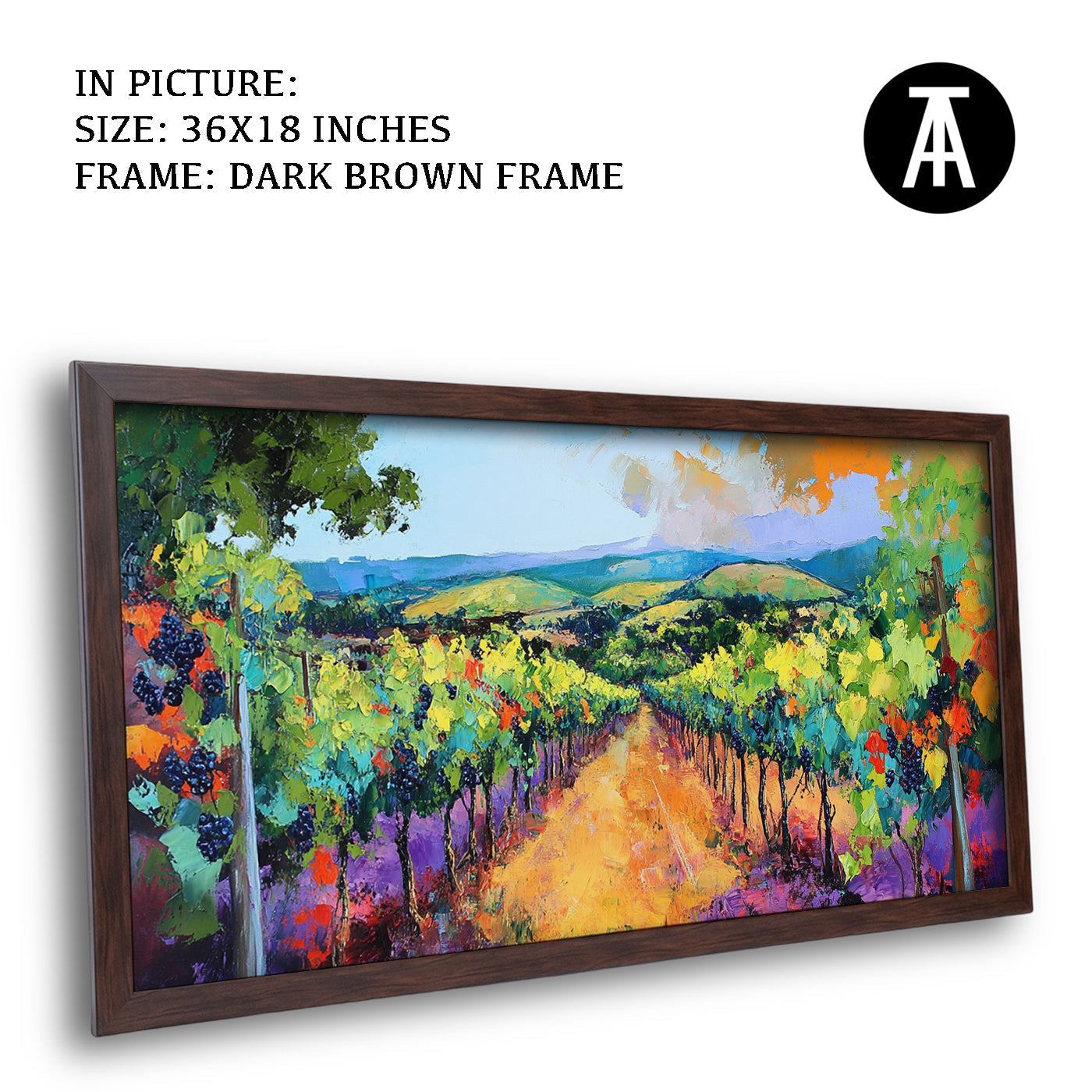 Artwork in Metal Champagne Gold Frame