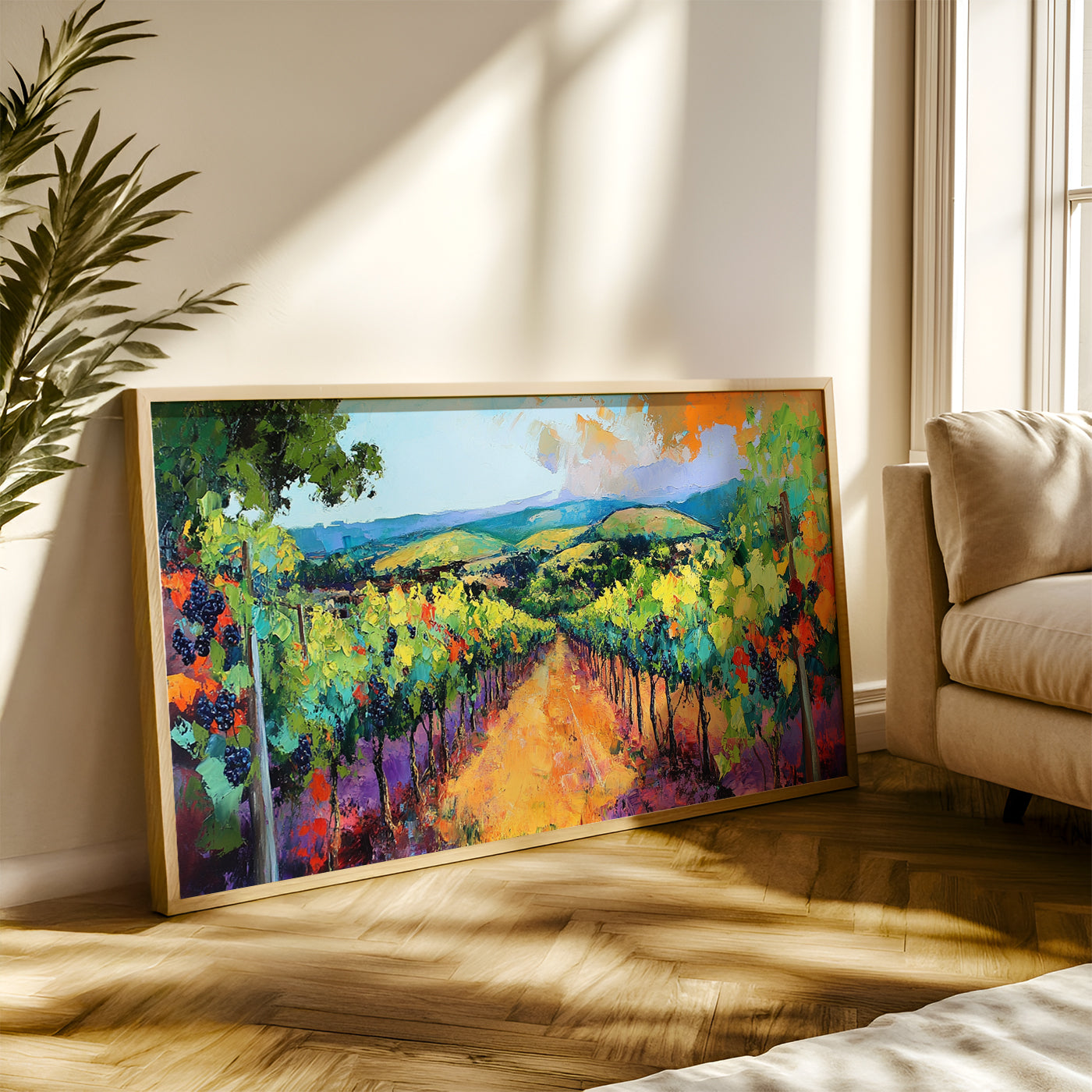 Modern Art Painting in a Lifestyle Setting
