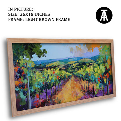 Artwork in Dark Brown Frame
