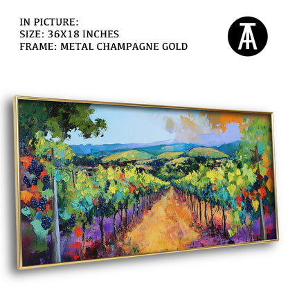 Artwork in Light Brown Frame