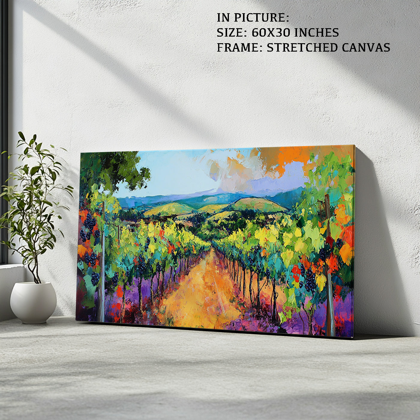 Artwork in Natural Wood Frame