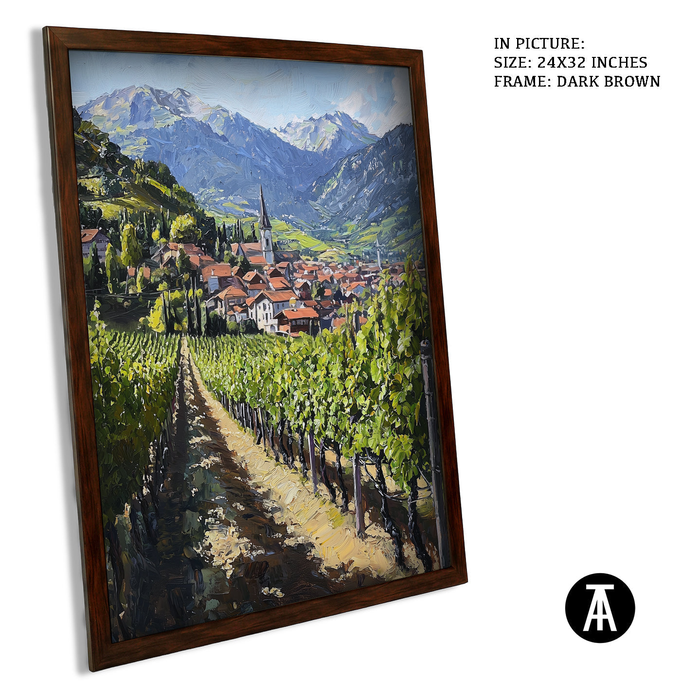 Artwork in Metal Champagne Gold Frame