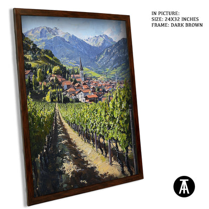 Artwork in Metal Champagne Gold Frame