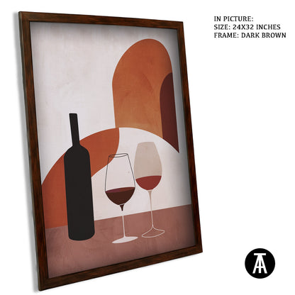 Artwork in Dark Brown Frame