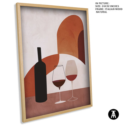 Artwork in Natural Wood Frame