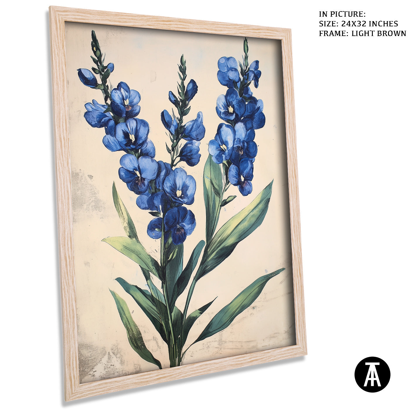 Artwork in Dark Brown Frame