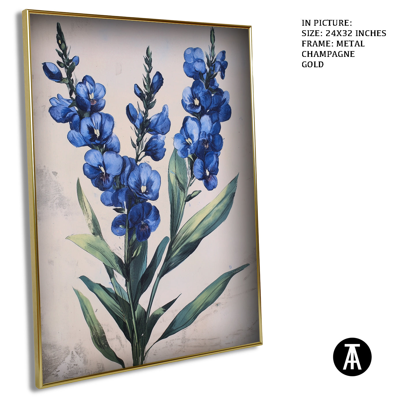 Artwork in Light Brown Frame