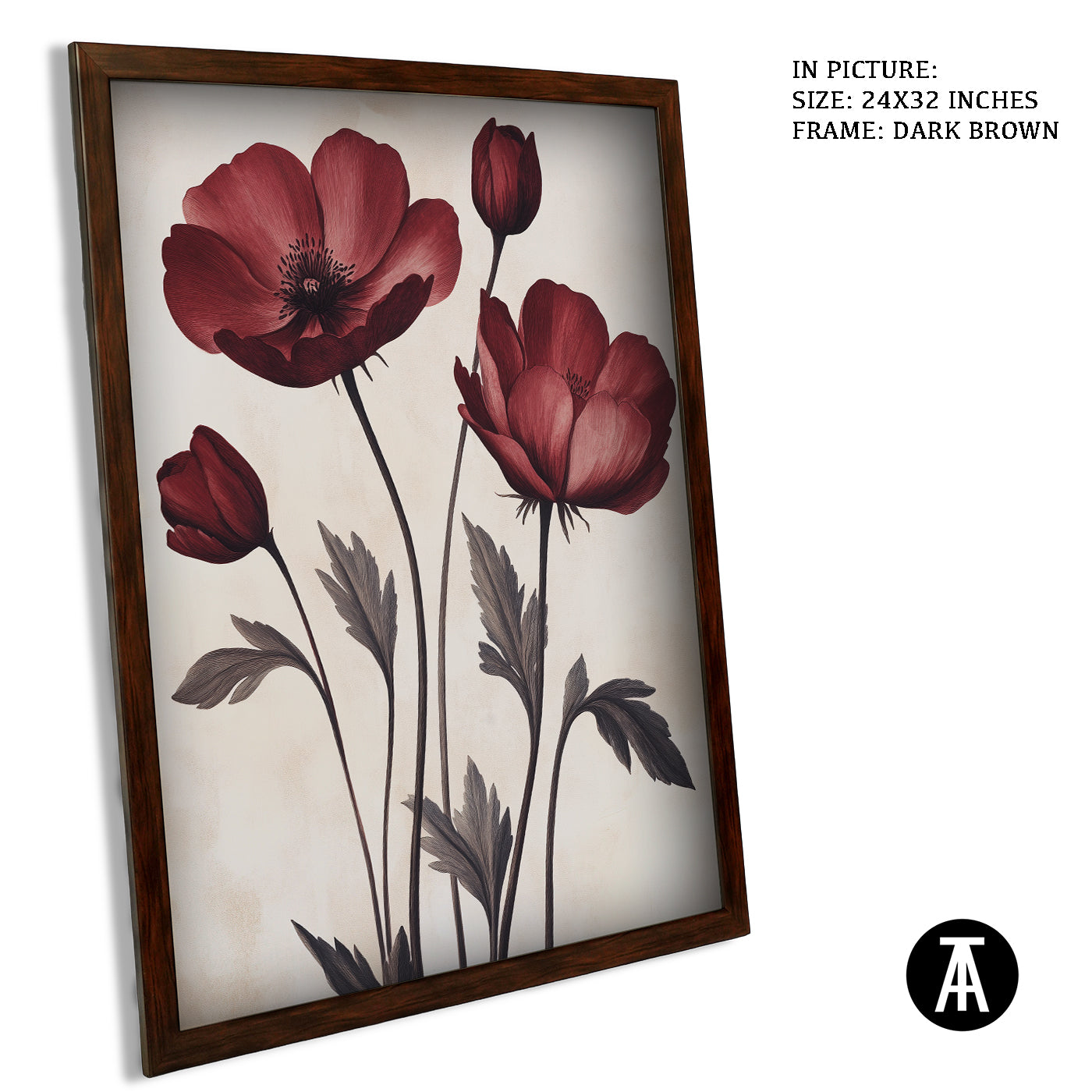 Artwork in Metal Champagne Gold Frame
