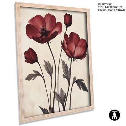 Artwork in Dark Brown Frame