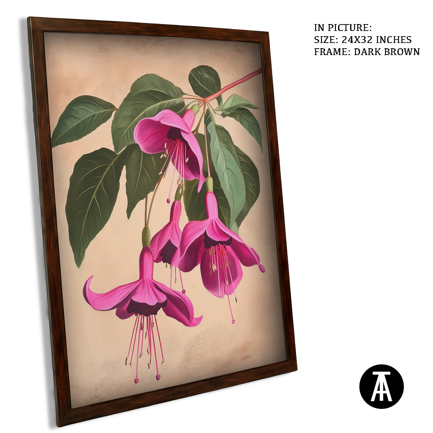 Artwork in Metal Champagne Gold Frame