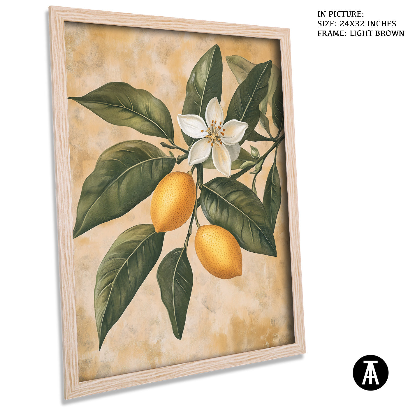 Artwork in Dark Brown Frame