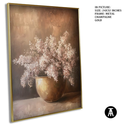 Artwork in Light Brown Frame