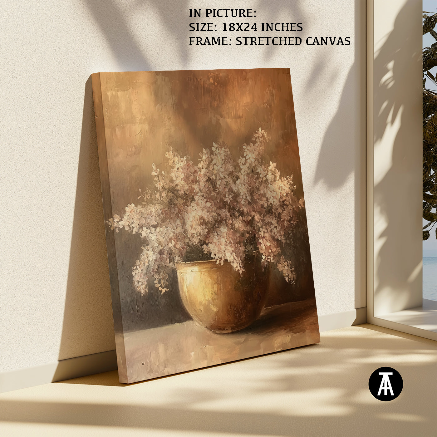 Artwork in Natural Wood Frame