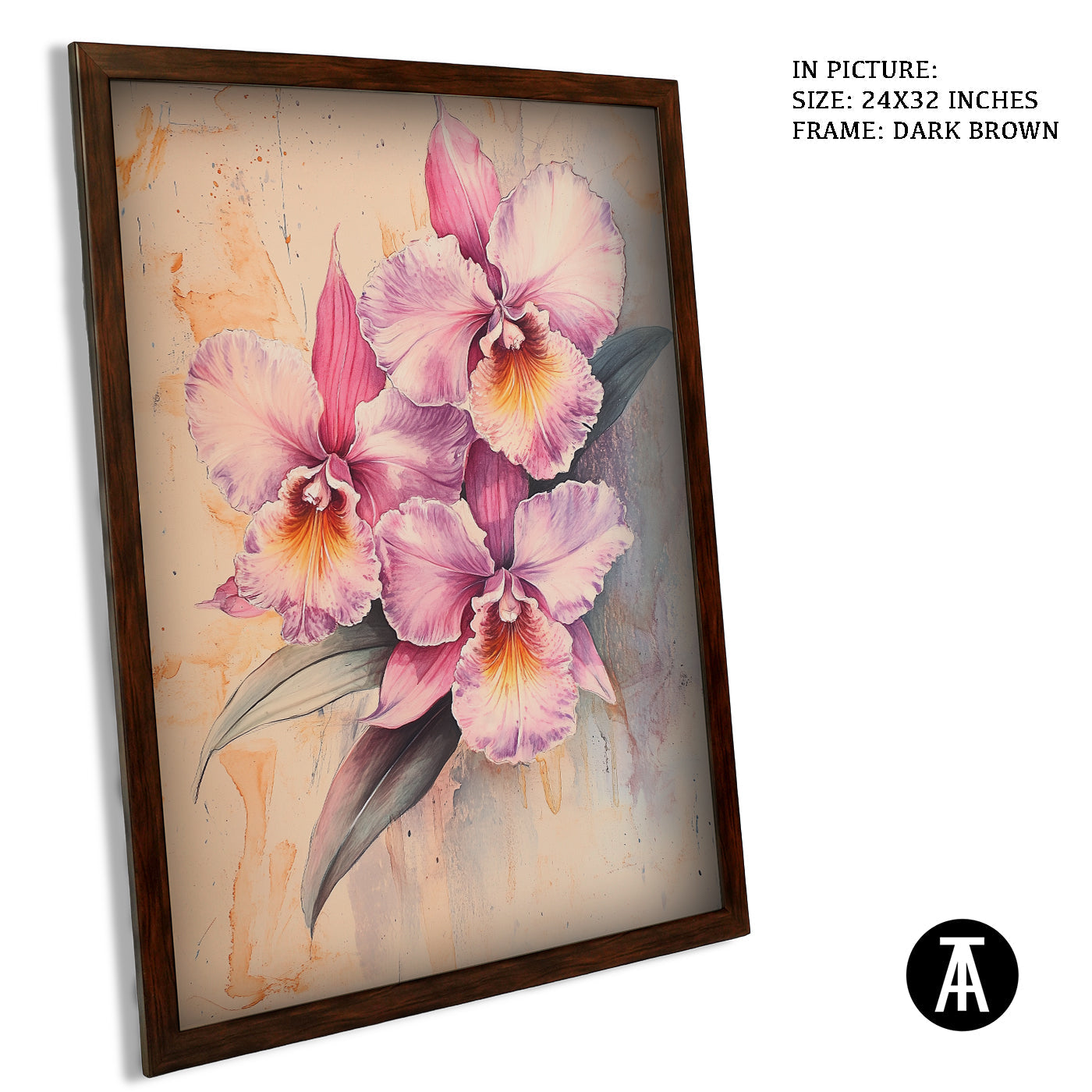 Artwork in Metal Champagne Gold Frame