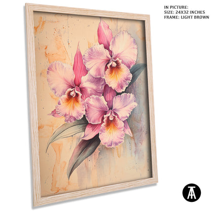 Artwork in Dark Brown Frame