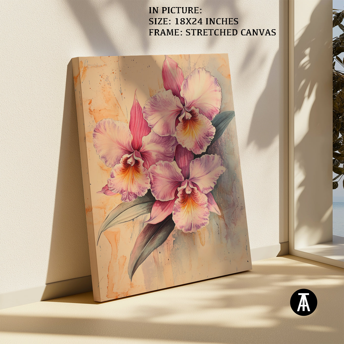 Artwork in Natural Wood Frame