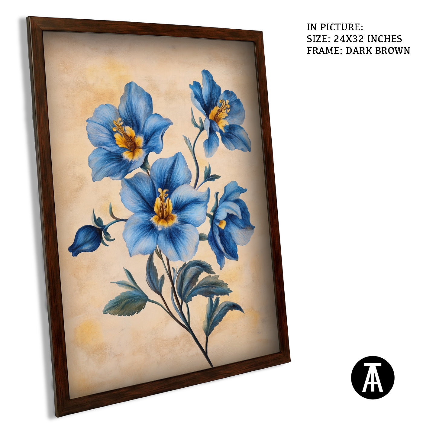 Artwork in Metal Champagne Gold Frame