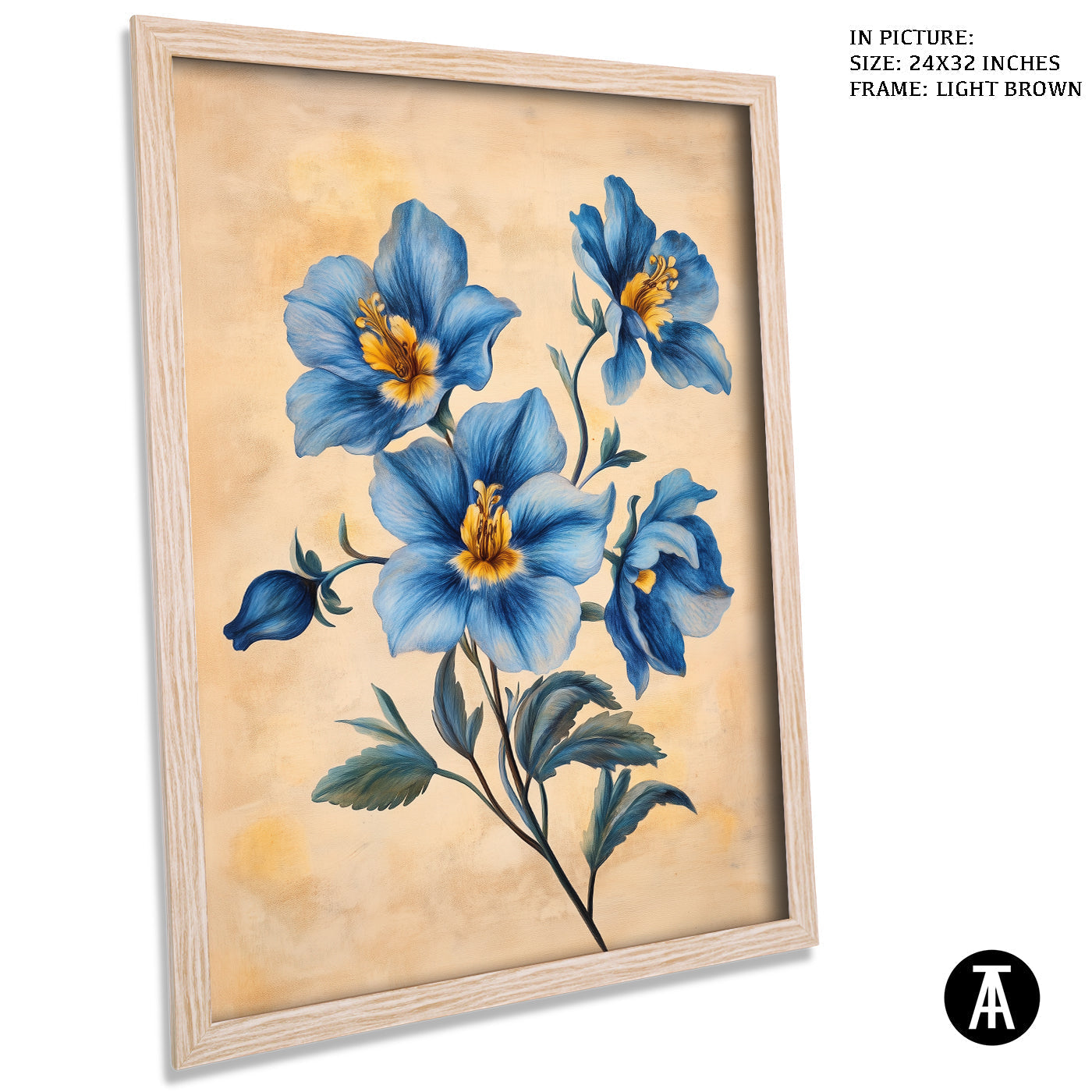 Artwork in Dark Brown Frame