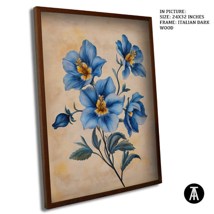 Artwork in Dark Wood Frame