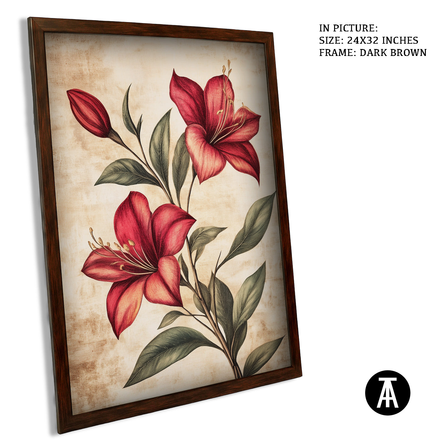 Artwork in Metal Champagne Gold Frame