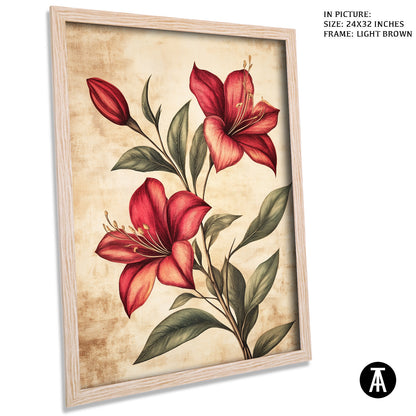 Artwork in Dark Brown Frame