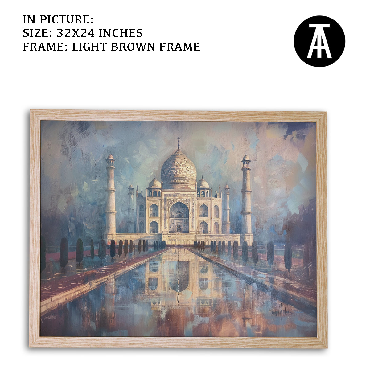Artwork in Dark Brown Frame