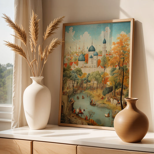 Istanbul Painting in a Lifestyle Setting