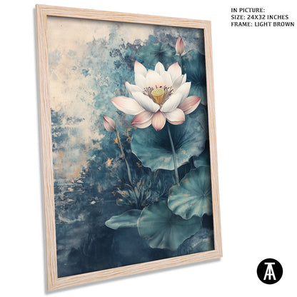 Artwork in Dark Brown Frame