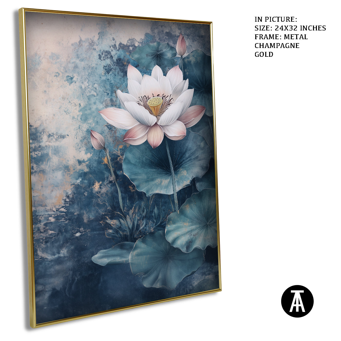 Artwork in Light Brown Frame