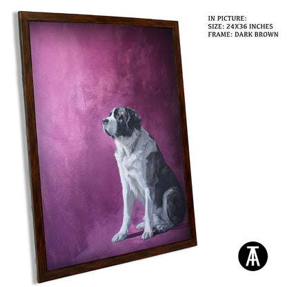 Artwork in Dark Brown Frame