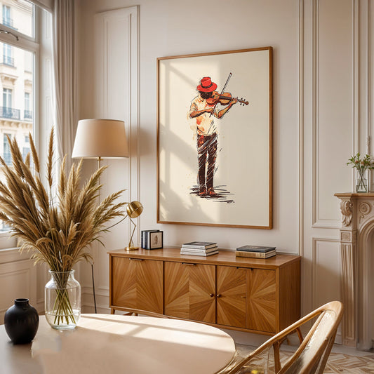 Minimalist Painting in a Lifestyle Setting