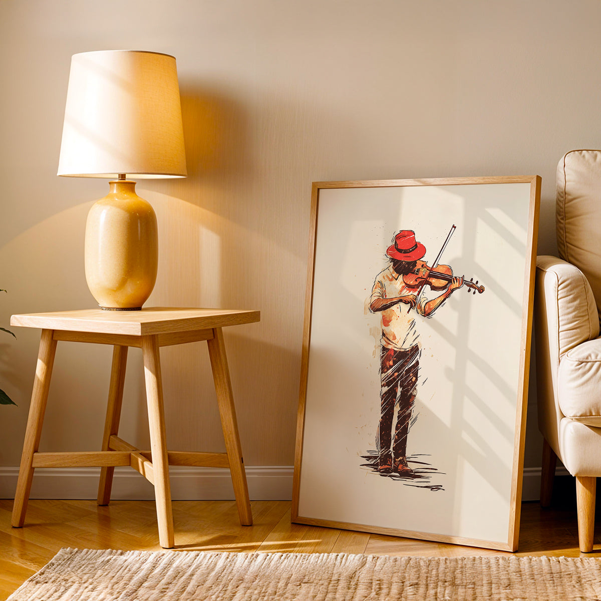 Minimalist Artwork in a Lifestyle Setting