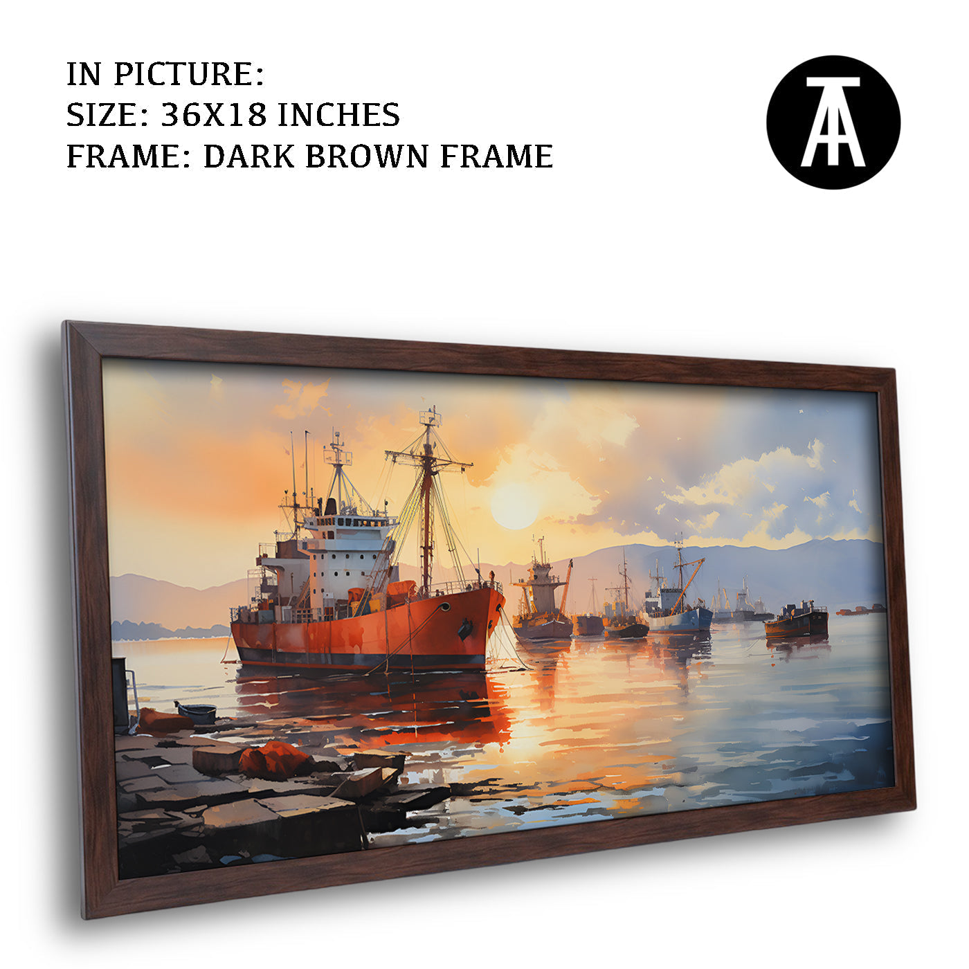 Artwork in Metal Champagne Gold Frame