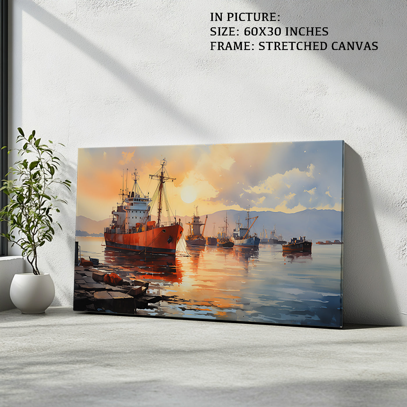 Artwork in Natural Wood Frame