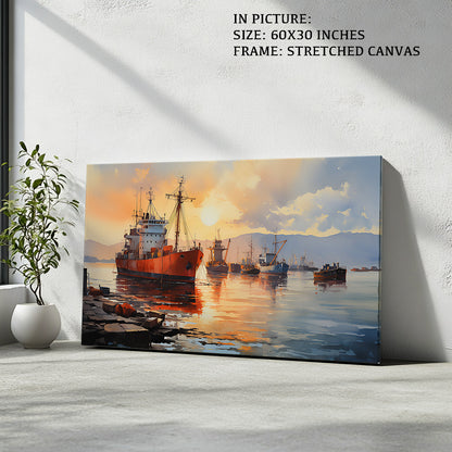 Artwork in Natural Wood Frame