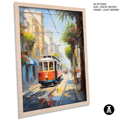 Sample Artwork in Light Brown Frame