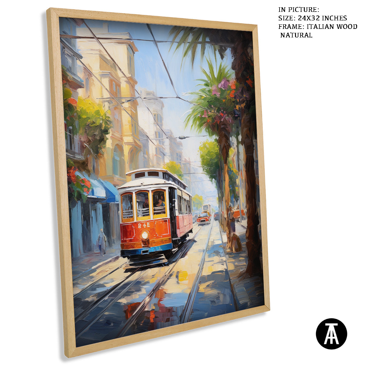Sample Artwork in Italian Wood Framing Natural