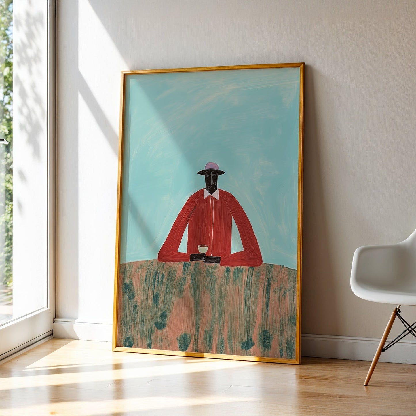 Abstract Art in a Lifestyle Setting Waiting by NYC Abstract