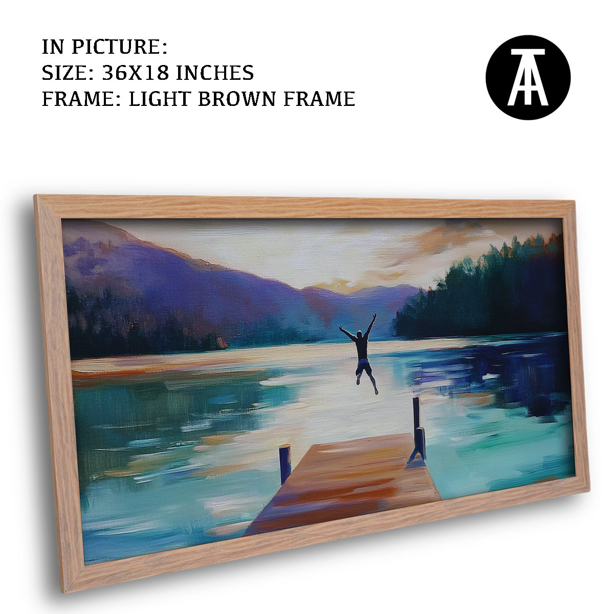 Artwork in Dark Brown Frame