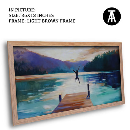 Artwork in Dark Brown Frame