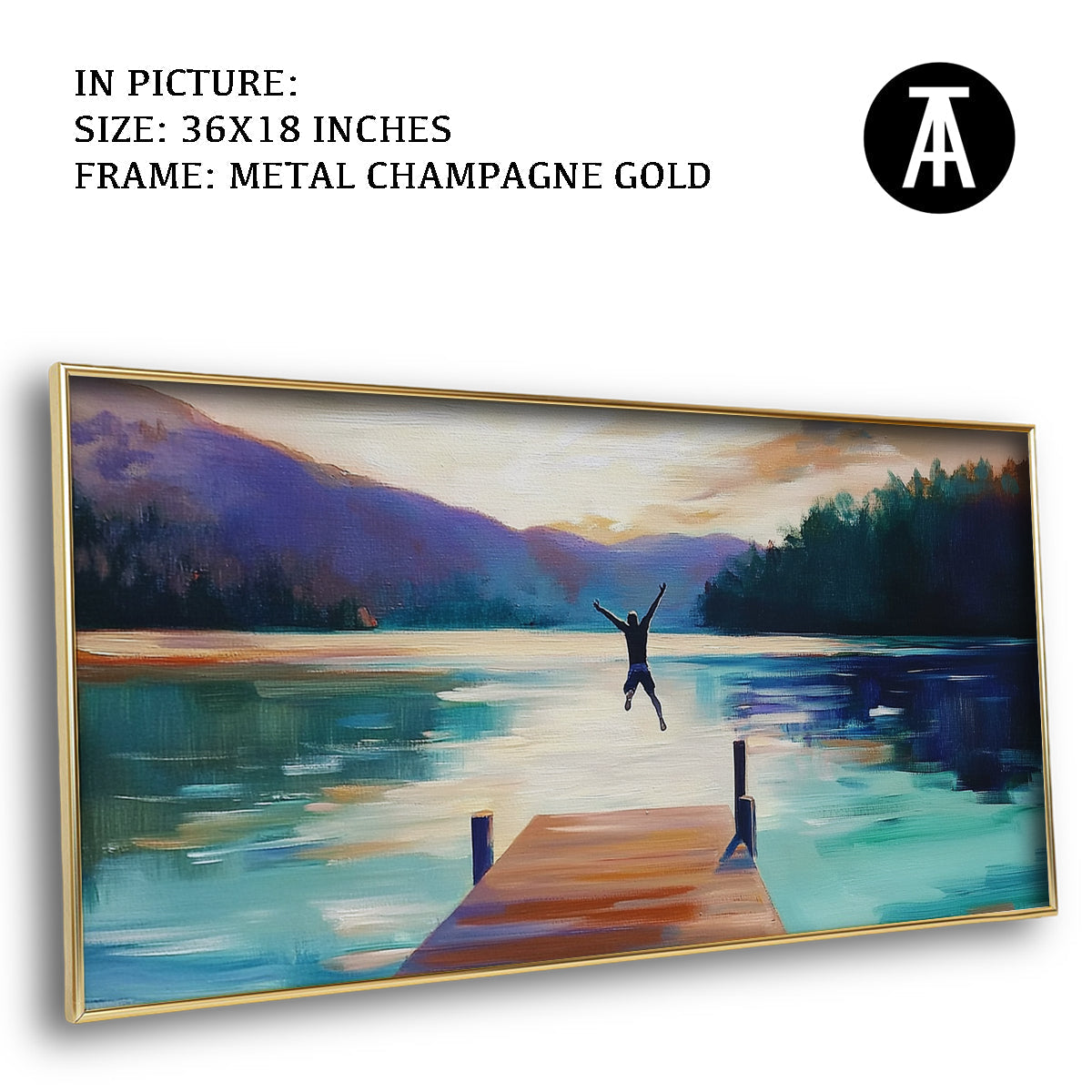 Artwork in Light Brown Frame