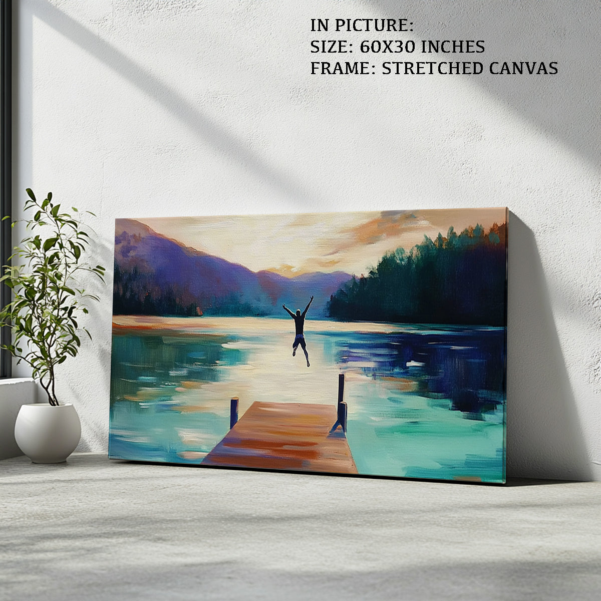 Artwork in Natural Wood Frame