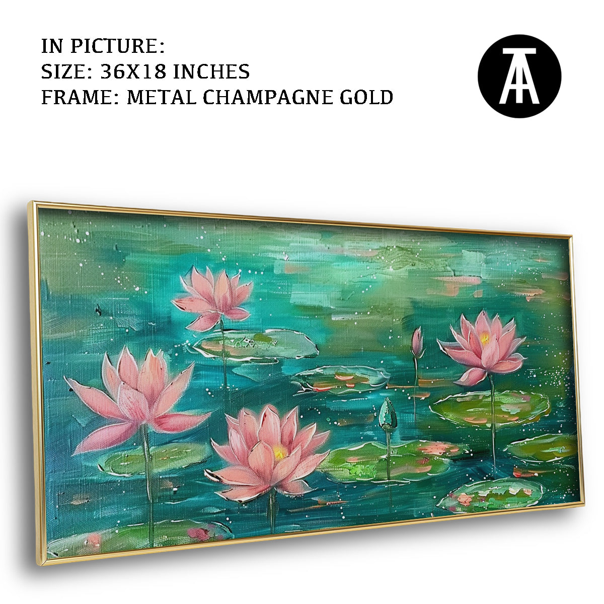 Artwork in Light Brown Frame