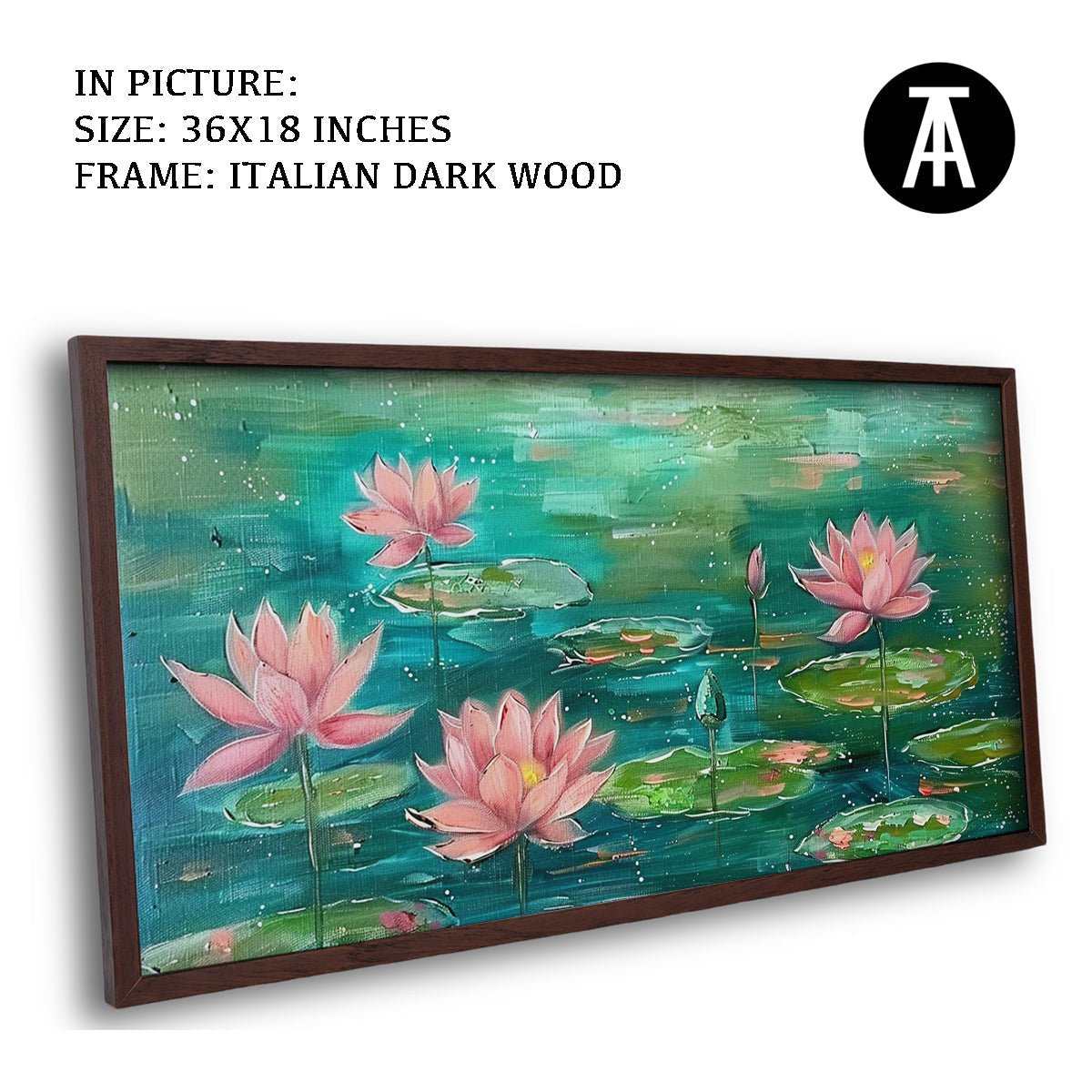 Artwork in Dark Wood Frame